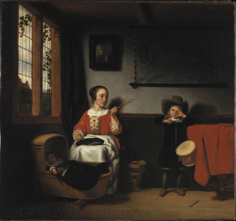 Nicolaes maes The Naughty Drummer Norge oil painting art